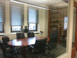 15 Maiden Lane New York NY Glass wall in conference room