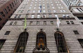 48 Wall Street historic building exterior showing limestone facade and architectural details