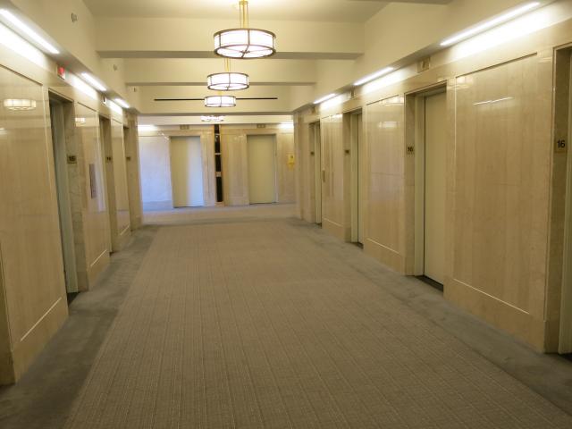 250 West 57th Street New York NY Remodeled elevator lobby