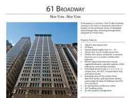 61 Broadway New York NY Building flier