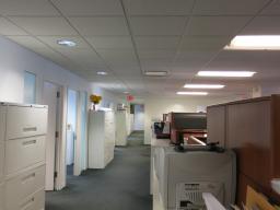  641 Lexington Avenue New York NY Offices with rows of workstations immediately outside
