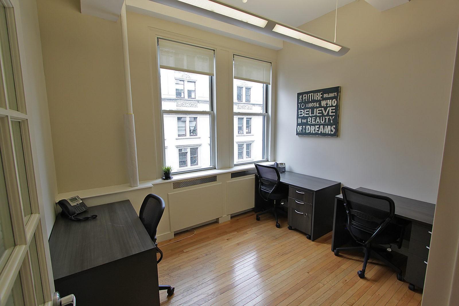 90 Broad Street New York NY Windowed office or team room at 90 Broad St.