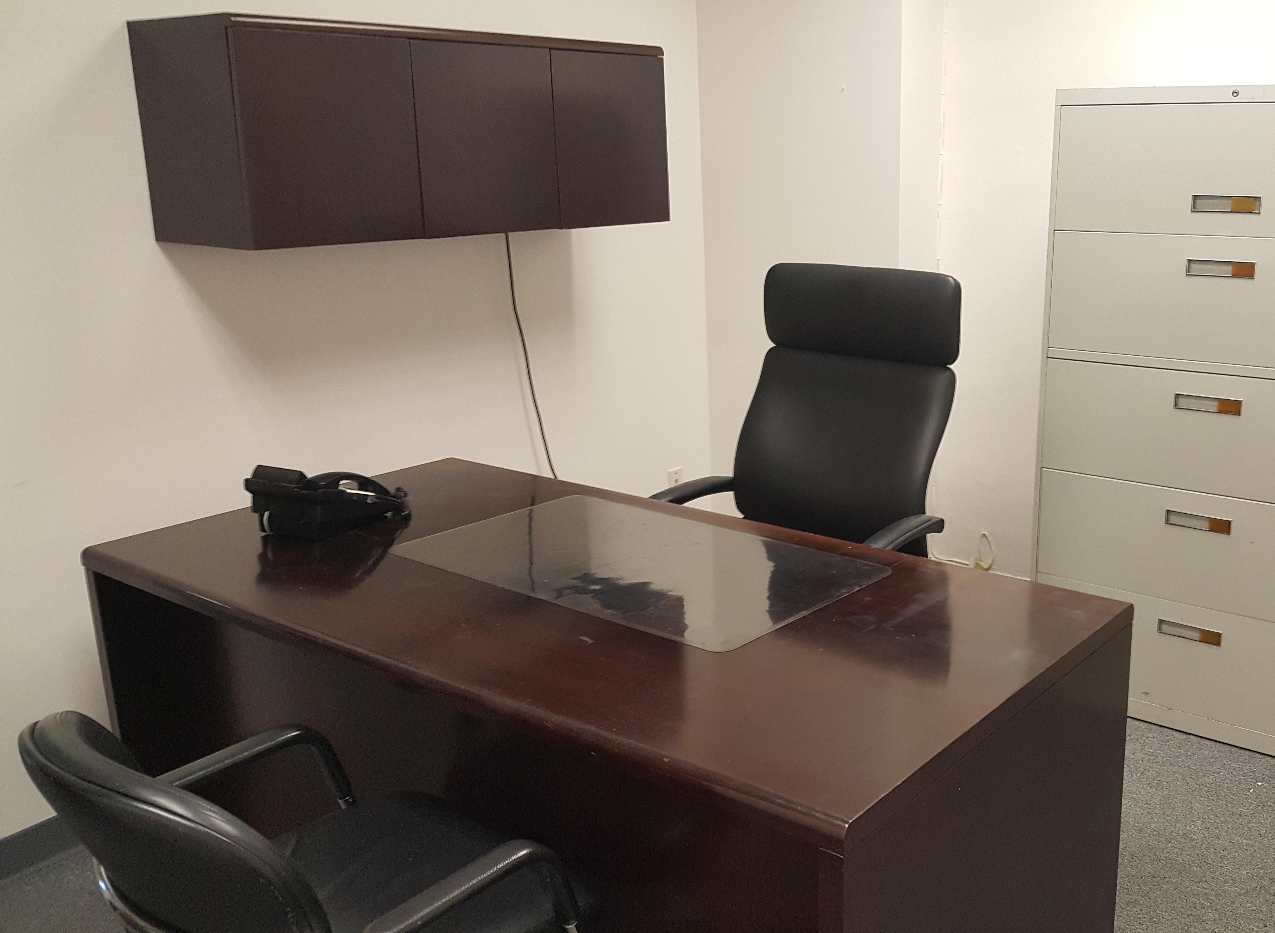 225 Broadway New York NY Large Interior Office With 10 Lateral File Drawers