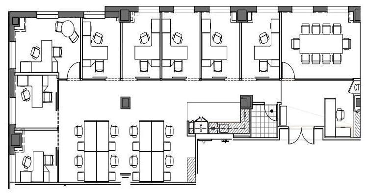 1 Rockefeller Plaza New York NY Very efficient 8-office layout