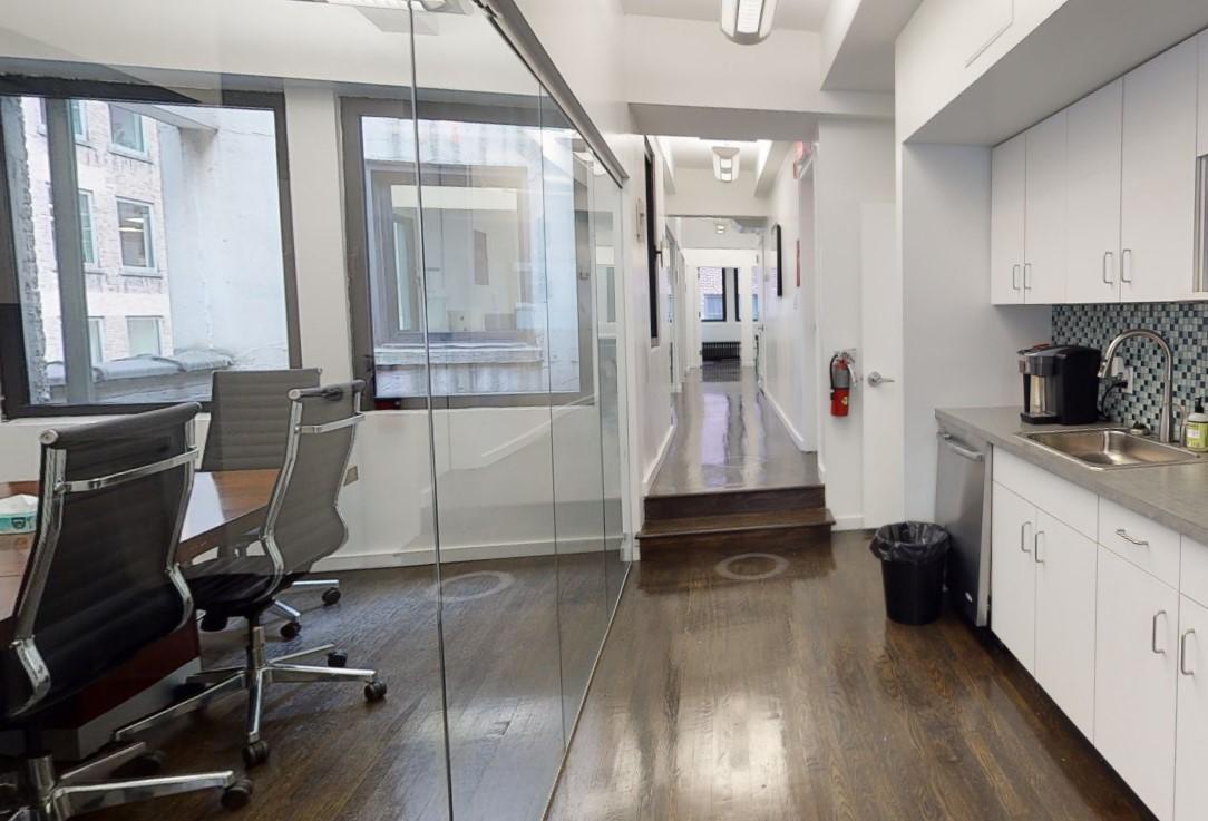 12 East 44th Street New York NY Conference room, kitchen and hallway.
