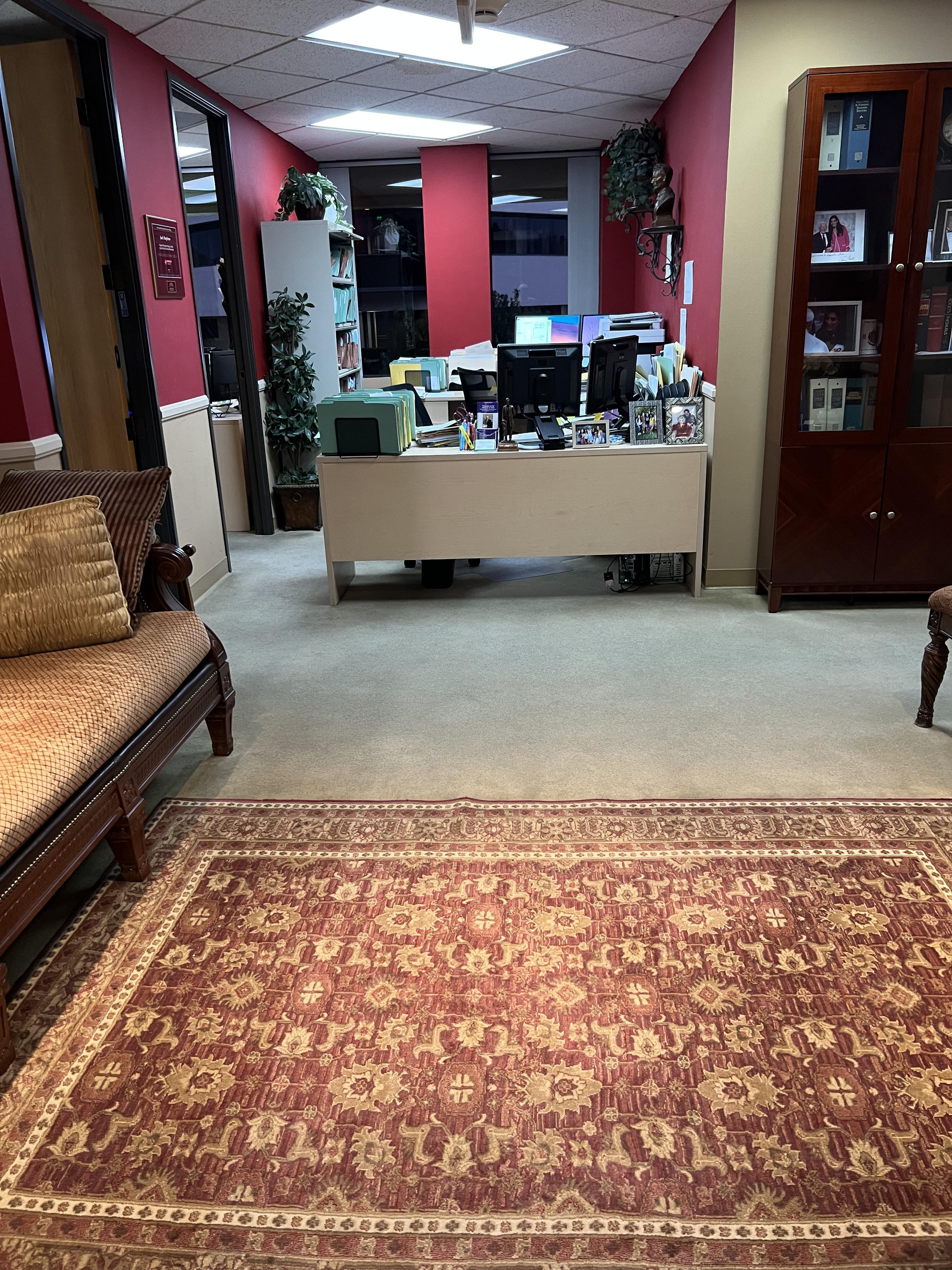 Entry with Receptionist/Legal Assistant area in background