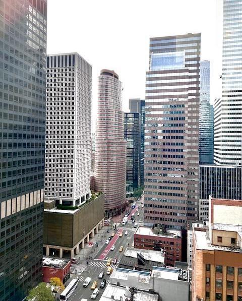 Unobstructed southern view down the avenue