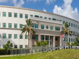 8200 Doral office building exterior showing landscaped grounds and contemporary architecture