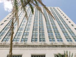 Alfred I. DuPont Building Art Deco skyscraper with valet parking in downtown Miami financial district