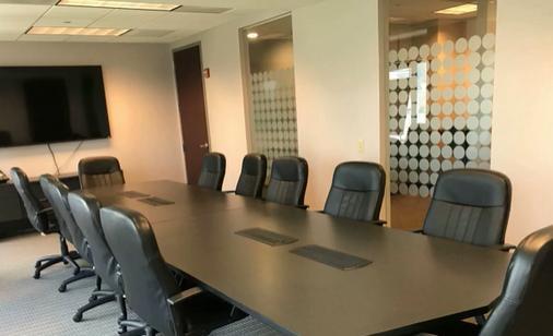 Conference table for 12 with HD screen