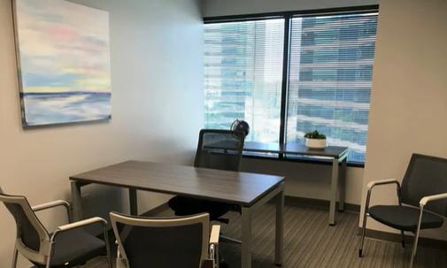 Furnished office with window