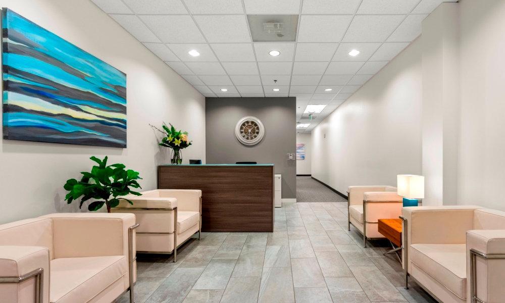 Modern reception for visitors