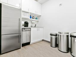 Office kitchenette attorney workspace legal office facilities break room