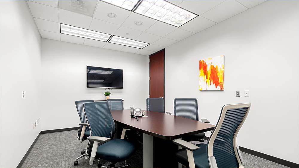 room with conference table and chairs
